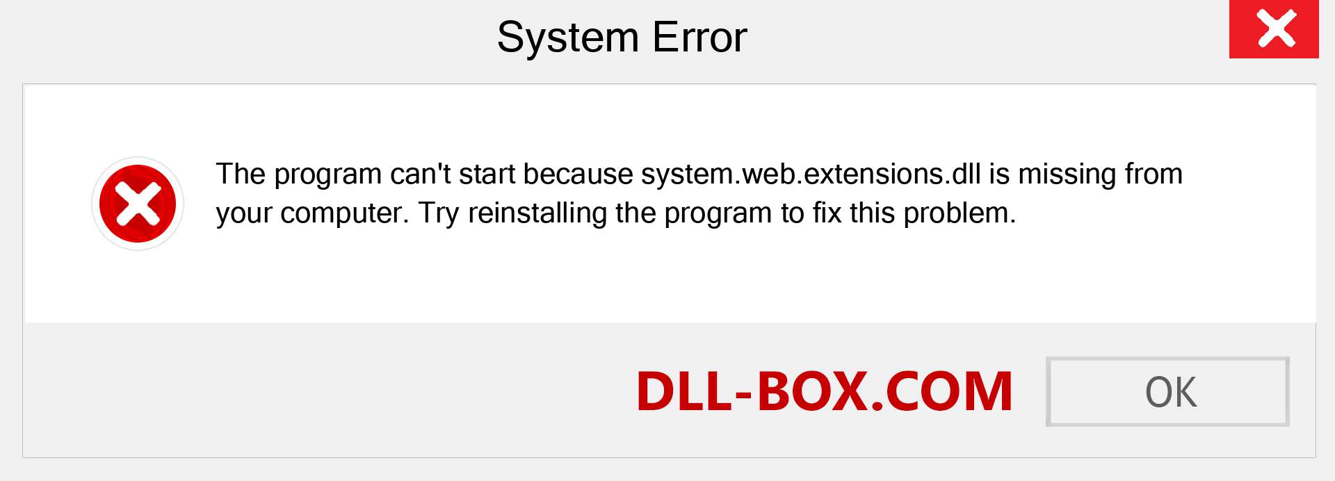  system.web.extensions.dll file is missing?. Download for Windows 7, 8, 10 - Fix  system.web.extensions dll Missing Error on Windows, photos, images